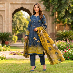 3 Pcs Lawn Unstitched Suit 111