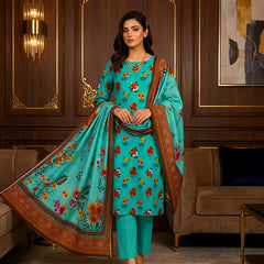 3 Pcs Lawn Unstitched Suit 128