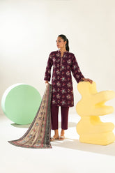 Shirt,Trouser & Dupatta Unstitched Linen 3 Piece 33