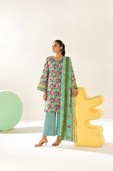 Shirt,Trouser & Dupatta Unstitched Linen 3 Piece 37