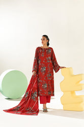 Shirt,Trouser & Dupatta Unstitched Linen 3 Piece 41