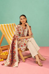 Shirt,Trouser & Dupatta Unstitched Linen 3 Piece 42