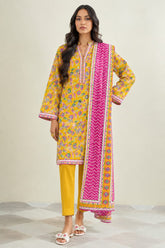 Shirt,Trouser & Dupatta Unstitched Linen 3 Piece 48