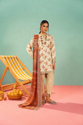 Shirt,Trouser & Dupatta Unstitched Linen 3 Piece 49