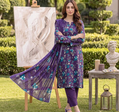 3 Pcs Lawn Unstitched Suit 104