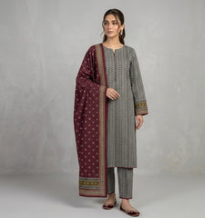 3 Pcs Lawn Unstitched Suit 105