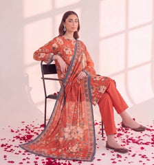 3 Pcs Lawn Unstitched Suit 106