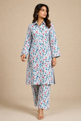 Shirt & Trouser Unstitched 2Pcs Suit 08