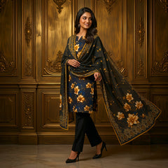 3 Pcs Lawn Unstitched Suit 196