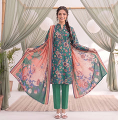 3 Pcs Lawn Unstitched Suit 109