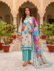 3 Pcs Lawn Unstitched Suit 115