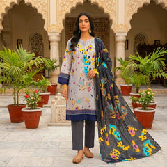 3 Pcs Lawn Unstitched Suit 118