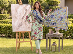 3 Pcs Lawn Unstitched Suit 114