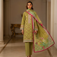 3 Pcs Lawn Unstitched Suit 121