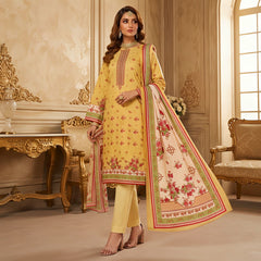3 Pcs Lawn Unstitched Suit 123
