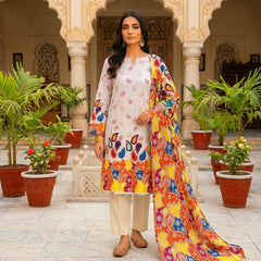 3 Pcs Lawn Unstitched Suit 126