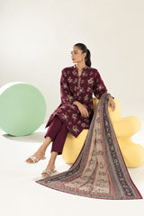 Shirt,Trouser & Dupatta Unstitched Linen 3 Piece 33