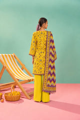 Shirt,Trouser & Dupatta Unstitched Linen 3 Piece 44