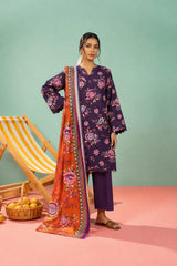 Shirt,Trouser & Dupatta Unstitched Linen 3 Piece 45
