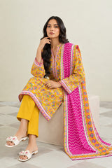Shirt,Trouser & Dupatta Unstitched Linen 3 Piece 48