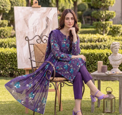 3 Pcs Lawn Unstitched Suit 104