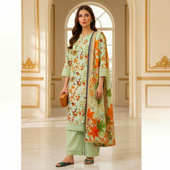3 Pcs Lawn Unstitched Suit 161