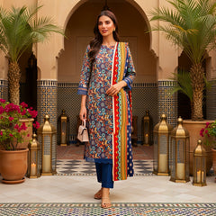 3 Pcs Lawn Unstitched Suit 163