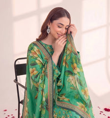 3 Pcs Lawn Unstitched Suit 105