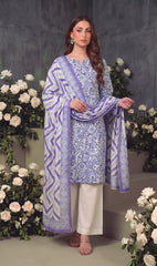 3 Pcs Lawn Unstitched Suit 107